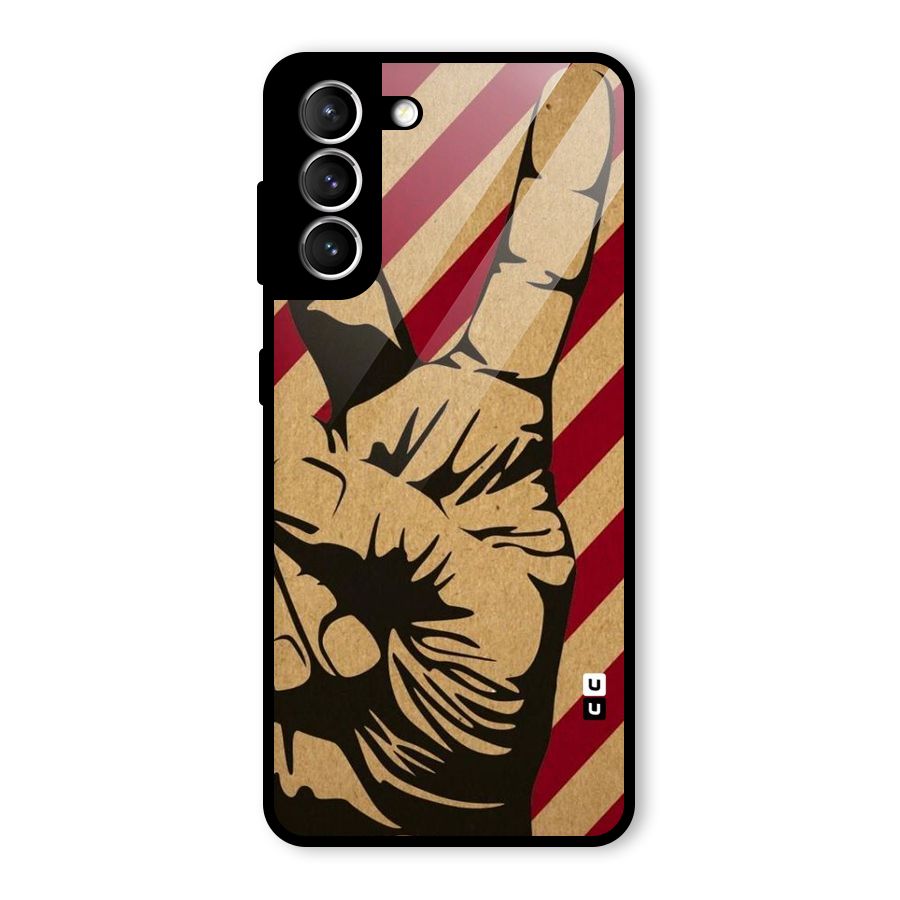 Peace Stripes Glass Back Case for Galaxy S21 5G