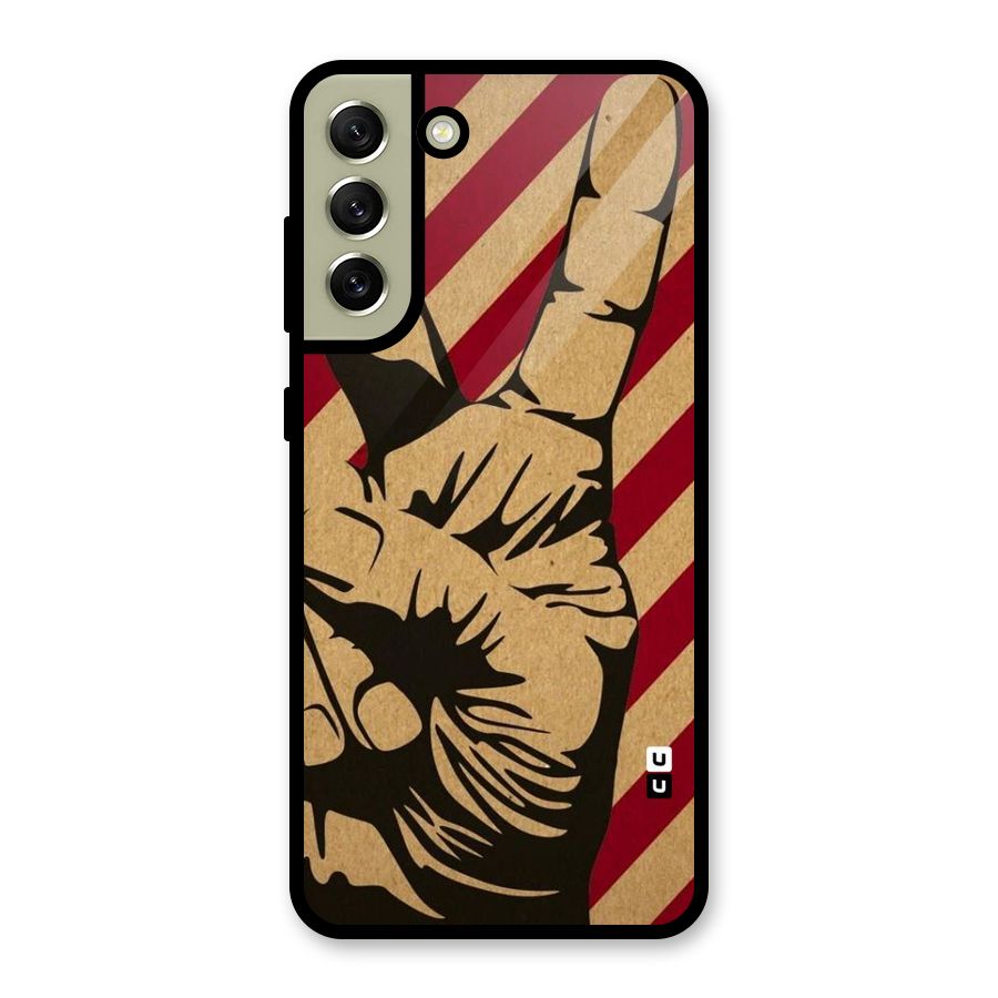 Peace Stripes Glass Back Case for Galaxy S21 FE 5G