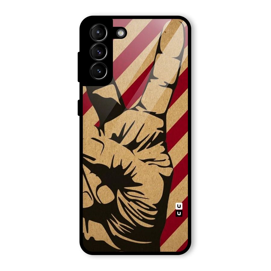 Peace Stripes Glass Back Case for Galaxy S21 Plus