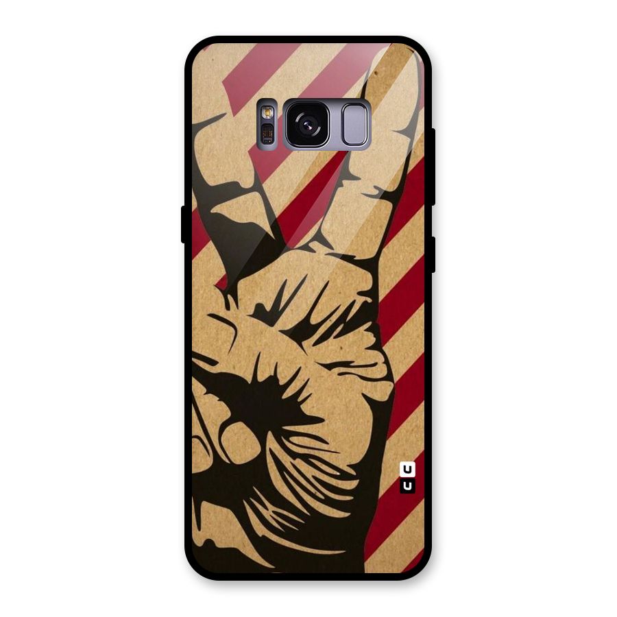 Peace Stripes Glass Back Case for Galaxy S8