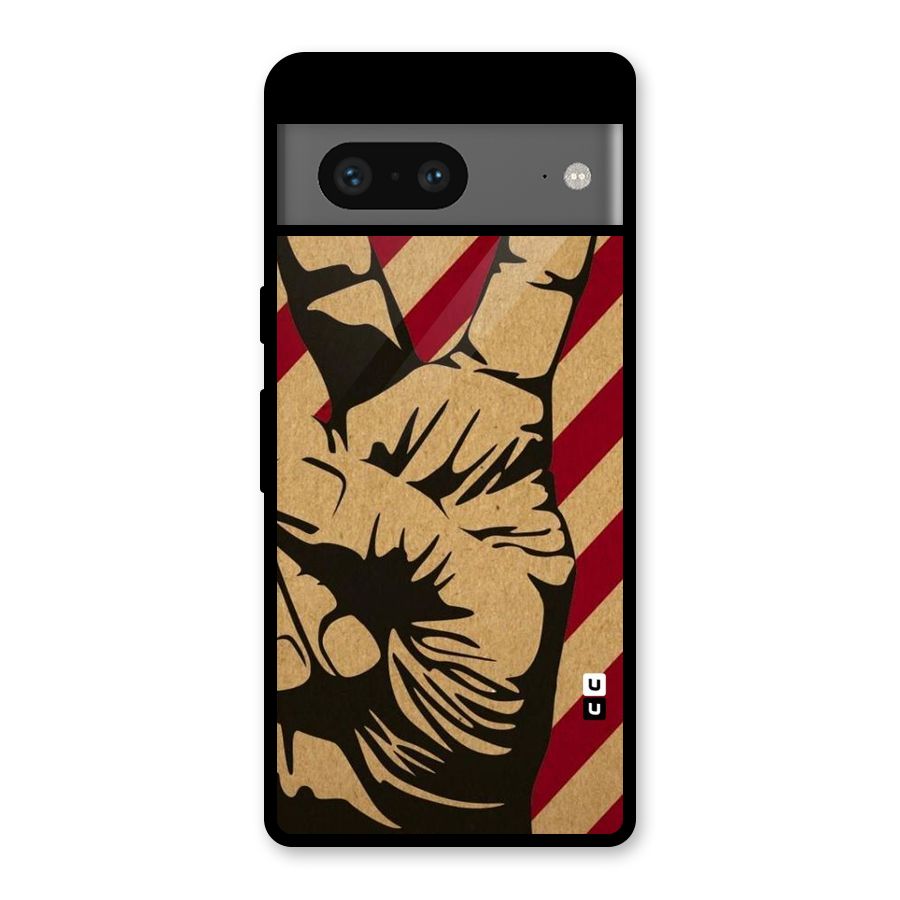 Peace Stripes Glass Back Case for Google Pixel 7