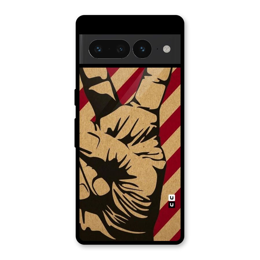 Peace Stripes Glass Back Case for Google Pixel 7 Pro