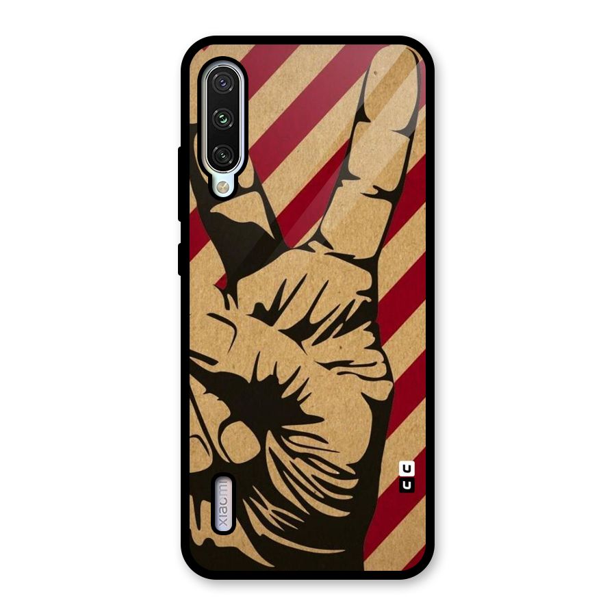 Peace Stripes Glass Back Case for Mi A3