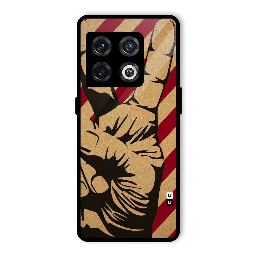 Peace Stripes Glass Back Case for OnePlus 10 Pro 5G