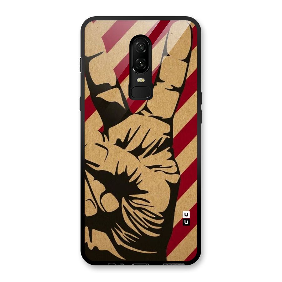 Peace Stripes Glass Back Case for OnePlus 6