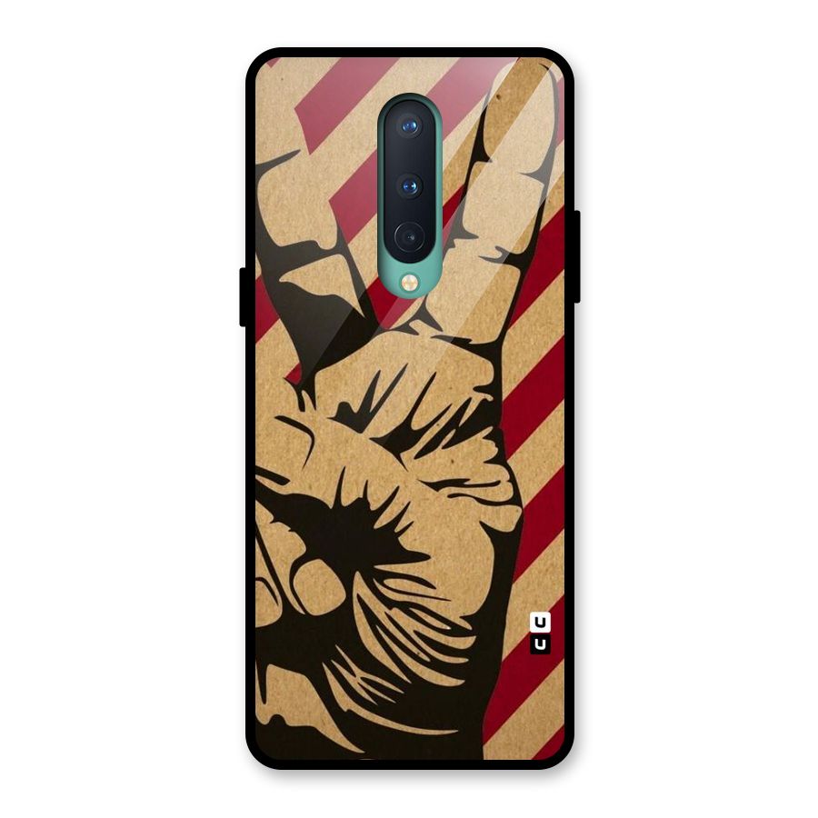 Peace Stripes Glass Back Case for OnePlus 8