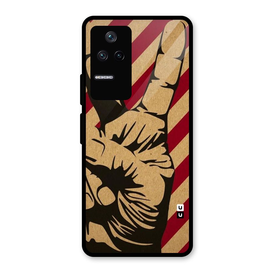 Peace Stripes Glass Back Case for Poco F4 5G