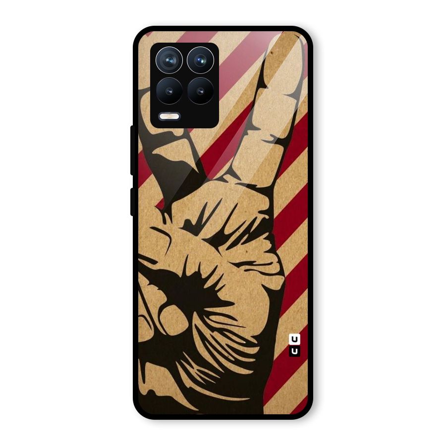 Peace Stripes Glass Back Case for Realme 8