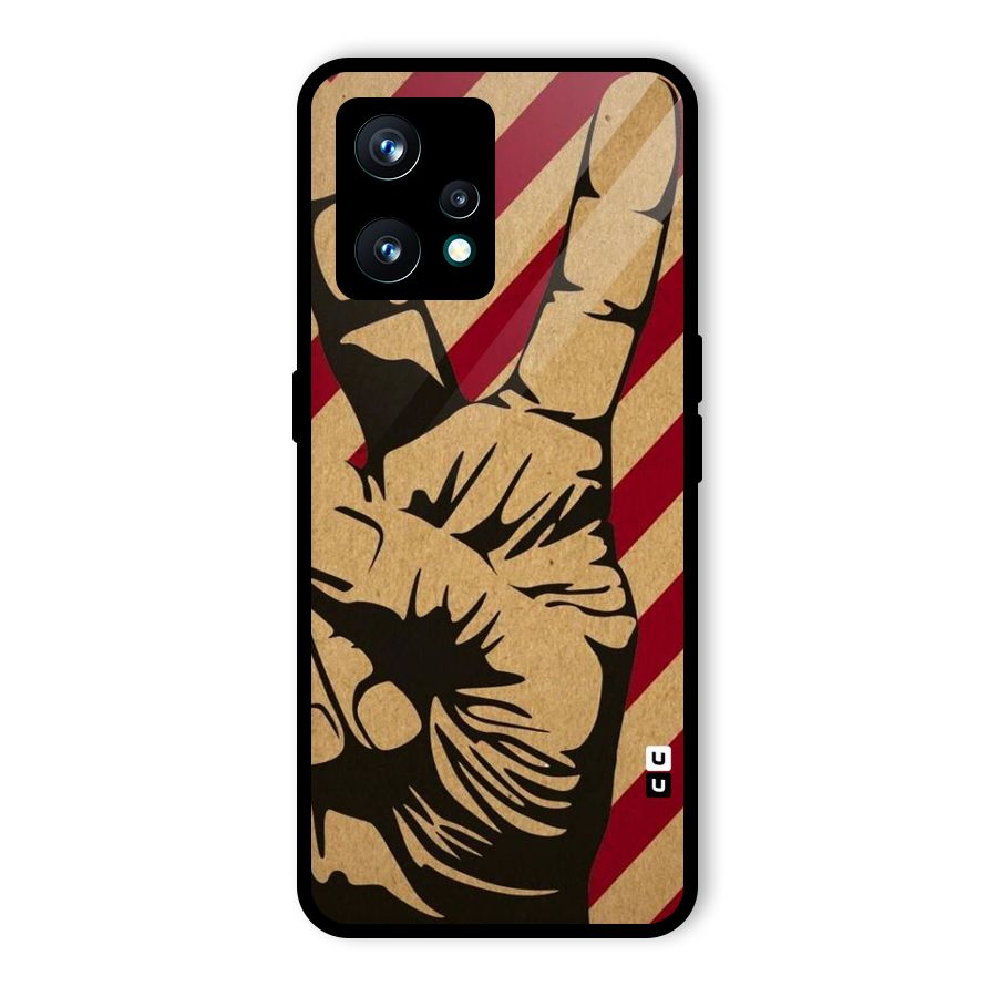Peace Stripes Glass Back Case for Realme 9 Pro Plus 5G