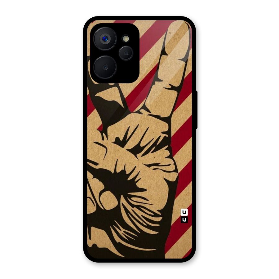 Peace Stripes Glass Back Case for Realme 9i 5G
