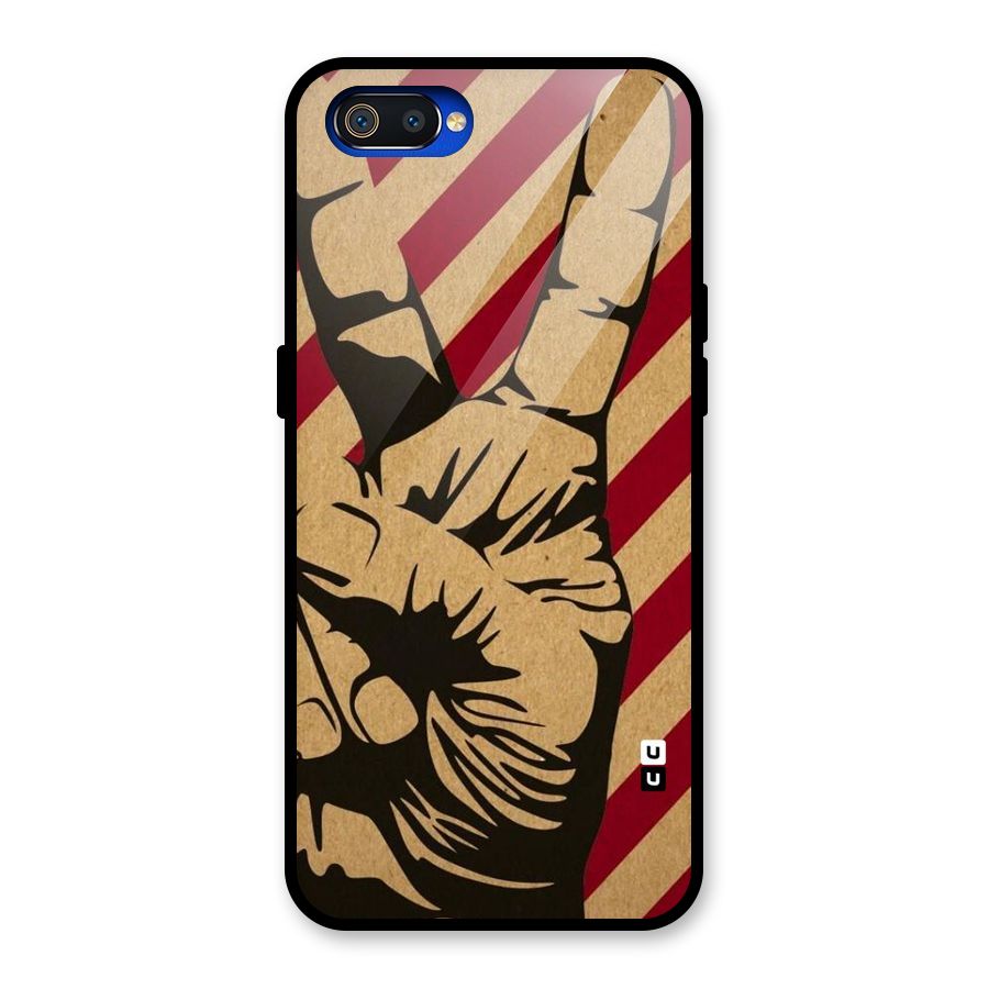 Peace Stripes Glass Back Case for Realme C2