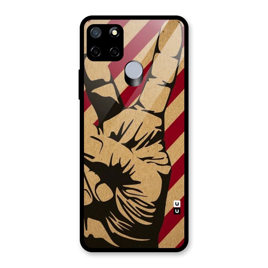 Peace Stripes Glass Back Case for Realme Narzo 20