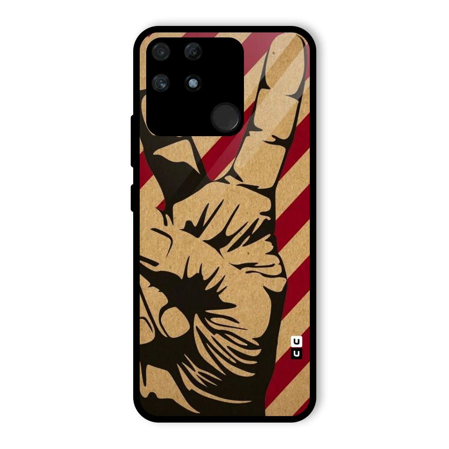 Peace Stripes Glass Back Case for Realme Narzo 50A