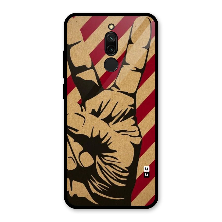 Peace Stripes Glass Back Case for Redmi 8
