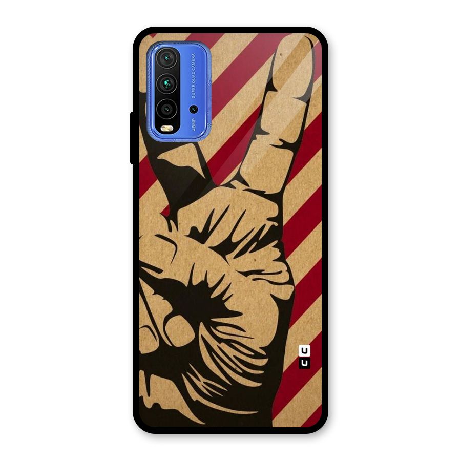 Peace Stripes Glass Back Case for Redmi 9 Power