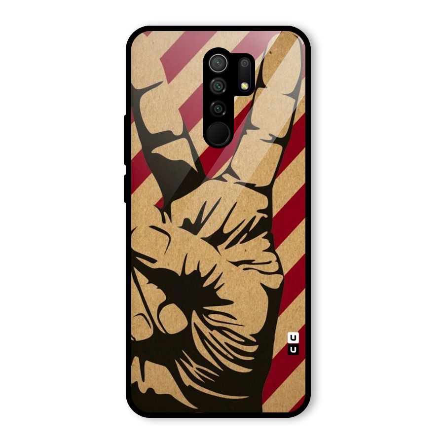 Peace Stripes Glass Back Case for Redmi 9 Prime