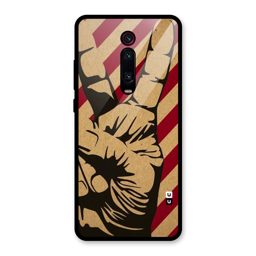 Peace Stripes Glass Back Case for Redmi K20