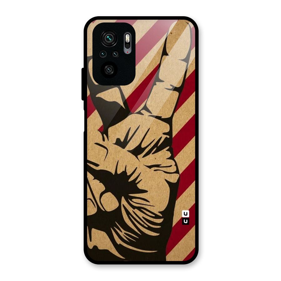 Peace Stripes Glass Back Case for Redmi Note 10S