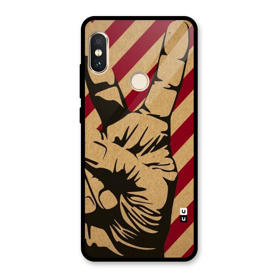 Peace Stripes Glass Back Case for Redmi Note 5 Pro