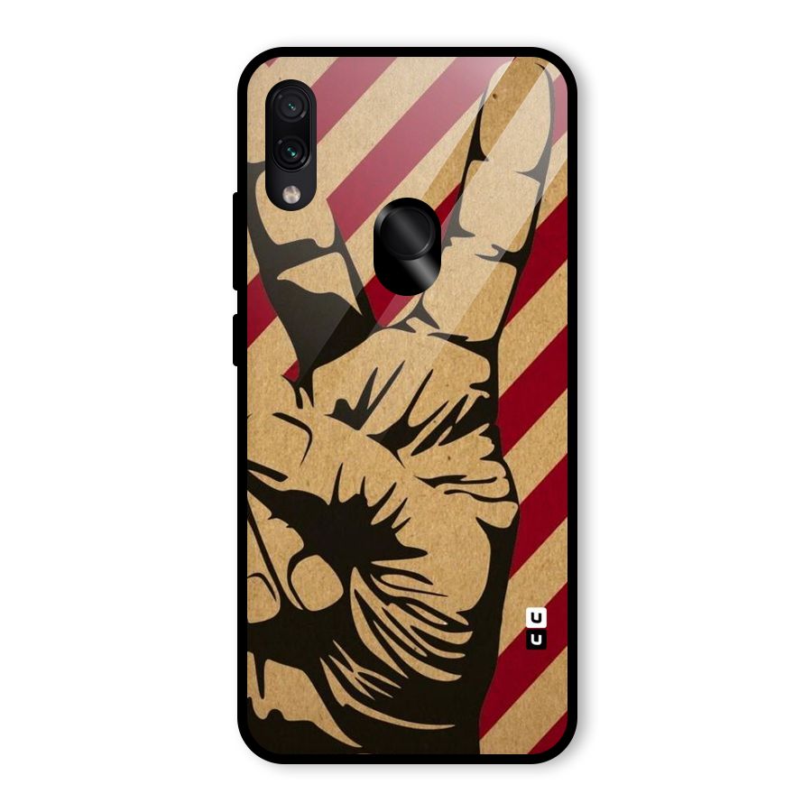 Peace Stripes Glass Back Case for Redmi Note 7 Pro