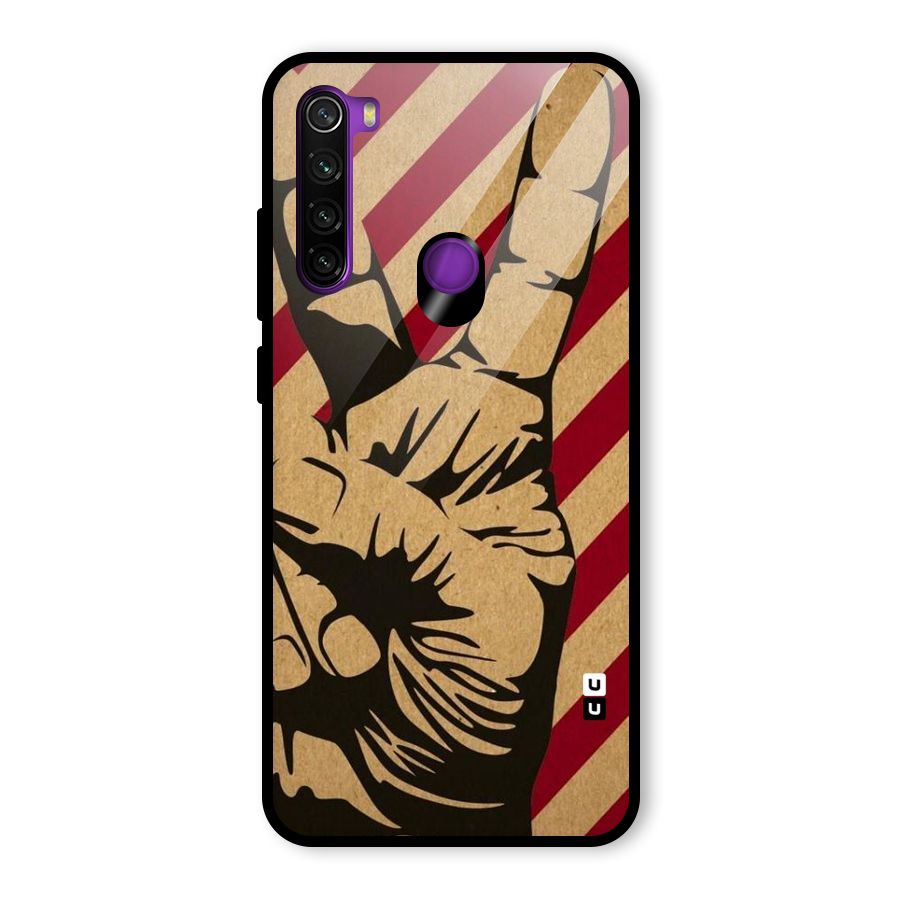 Peace Stripes Glass Back Case for Redmi Note 8