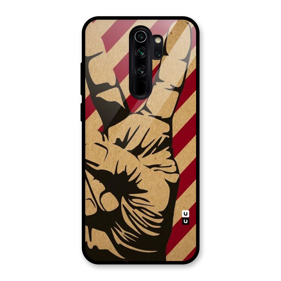 Peace Stripes Glass Back Case for Redmi Note 8 Pro