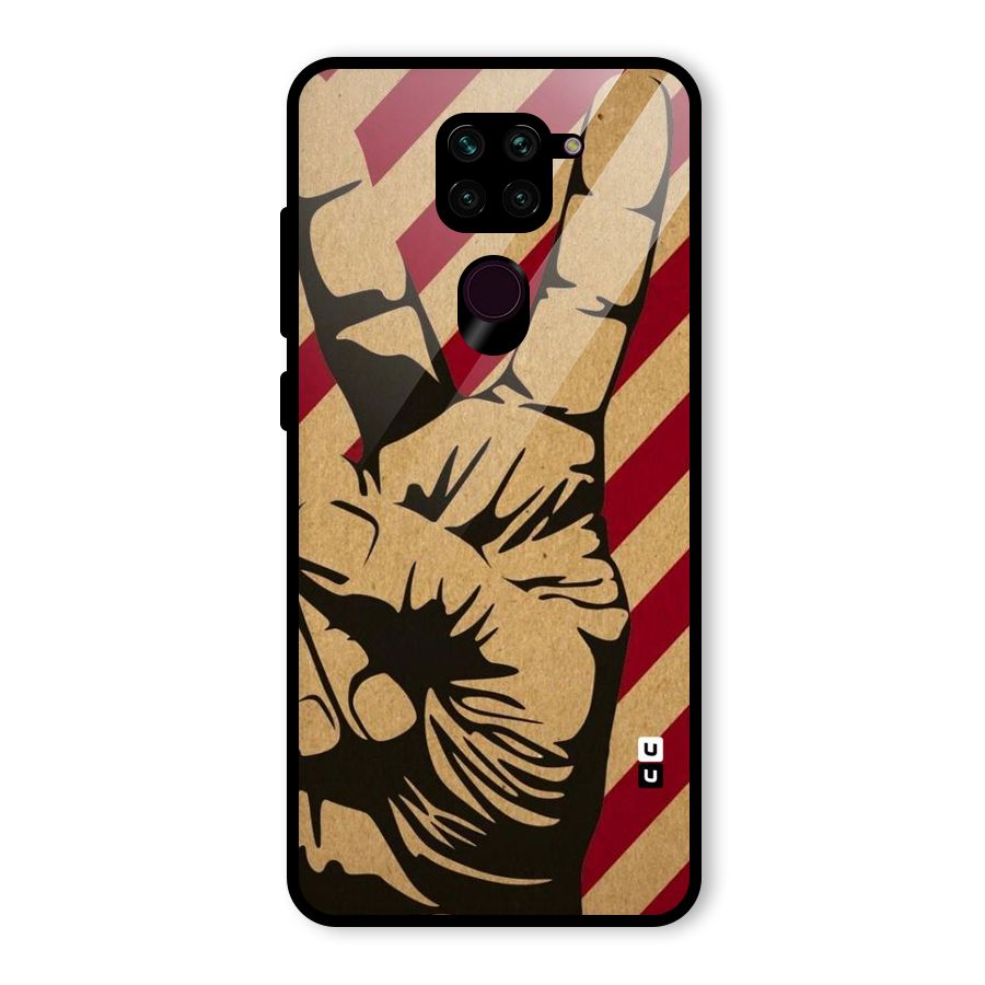 Peace Stripes Glass Back Case for Redmi Note 9