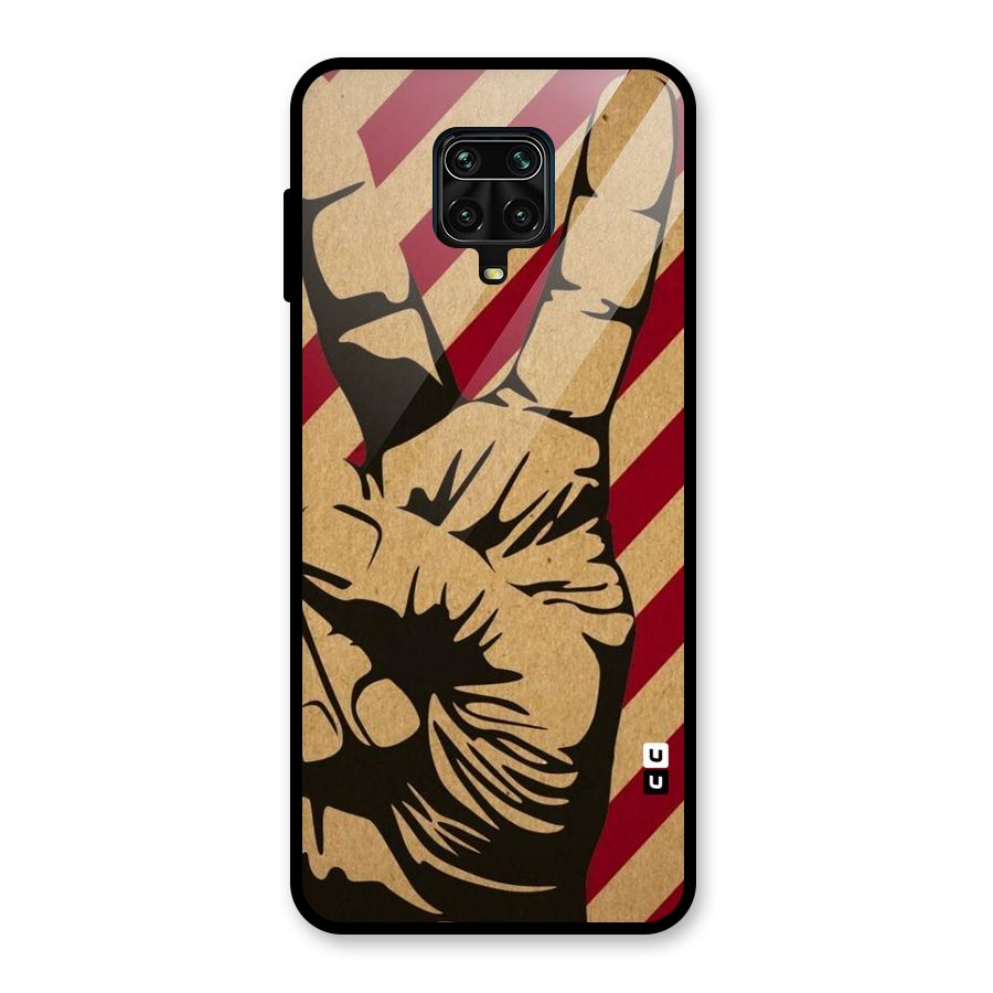 Peace Stripes Glass Back Case for Redmi Note 9 Pro