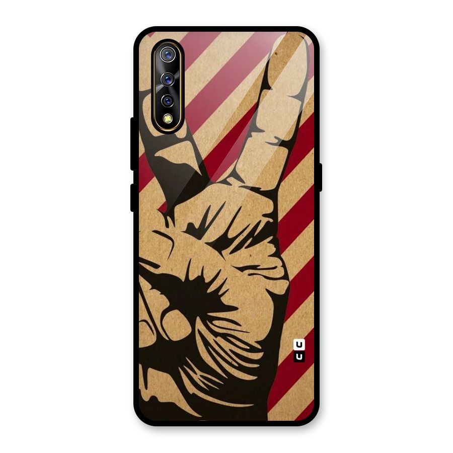 Peace Stripes Glass Back Case for Vivo S1