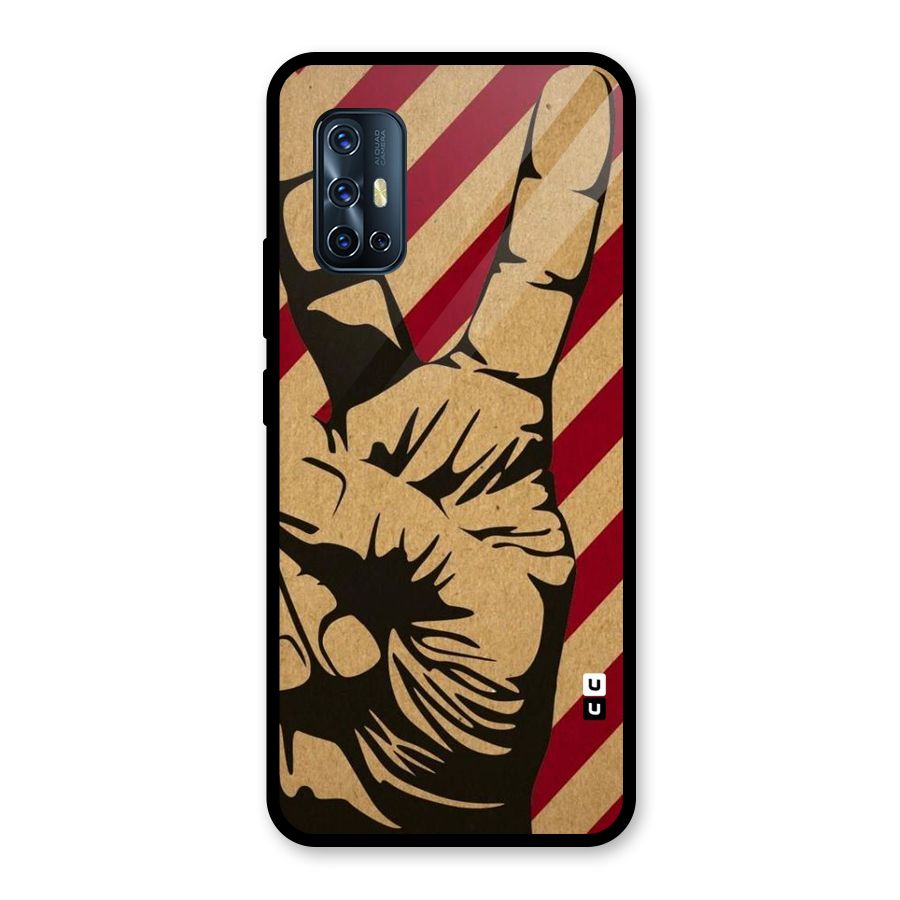 Peace Stripes Glass Back Case for Vivo V17