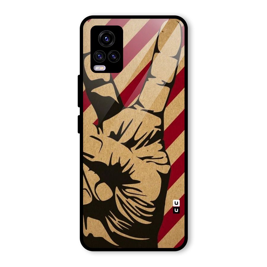 Peace Stripes Glass Back Case for Vivo V20