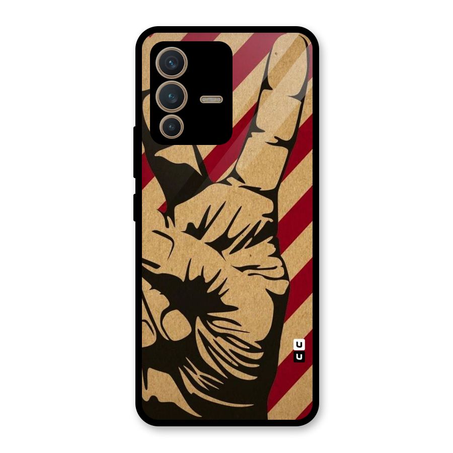 Peace Stripes Glass Back Case for Vivo V23 5G