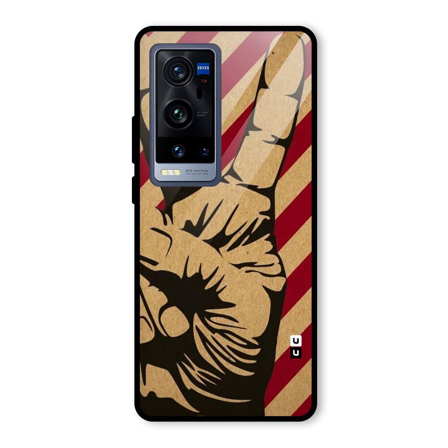 Peace Stripes Glass Back Case for Vivo X60 Pro Plus