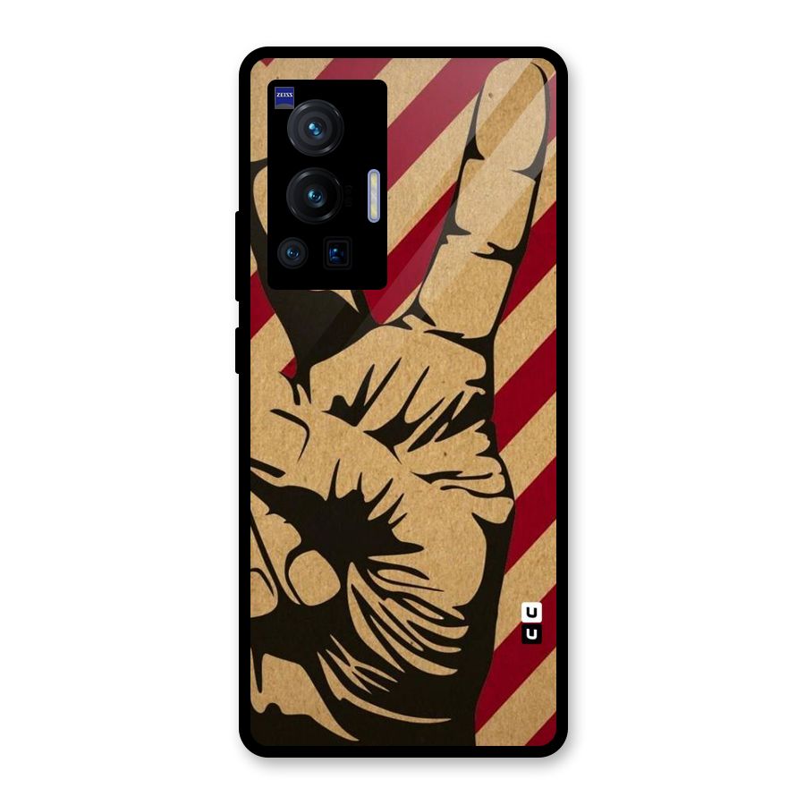 Peace Stripes Glass Back Case for Vivo X70 Pro