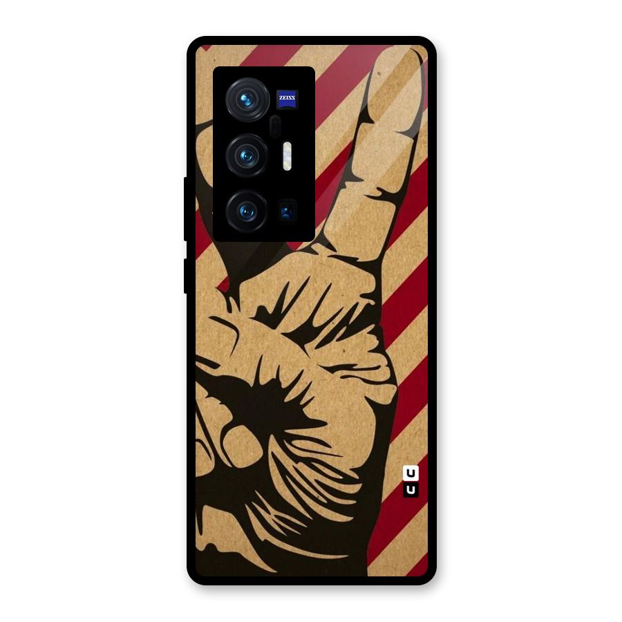 Peace Stripes Glass Back Case for Vivo X70 Pro Plus