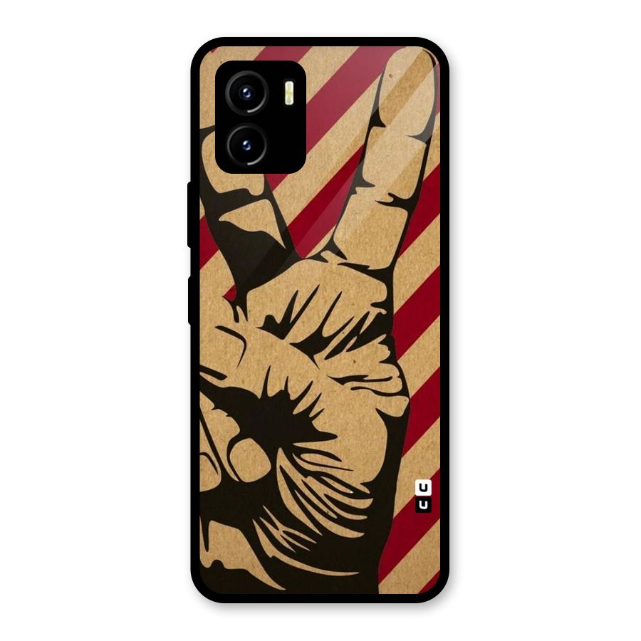 Peace Stripes Glass Back Case for Vivo Y15s