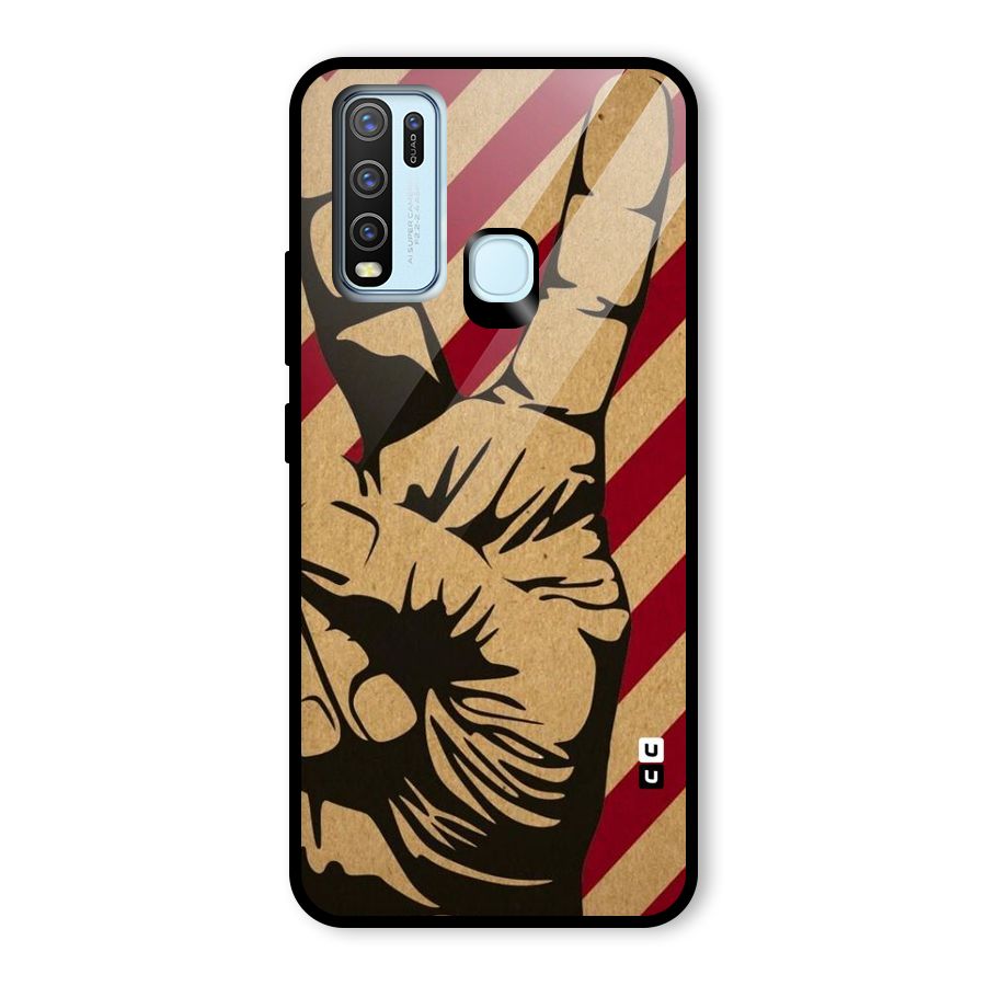 Peace Stripes Glass Back Case for Vivo Y50