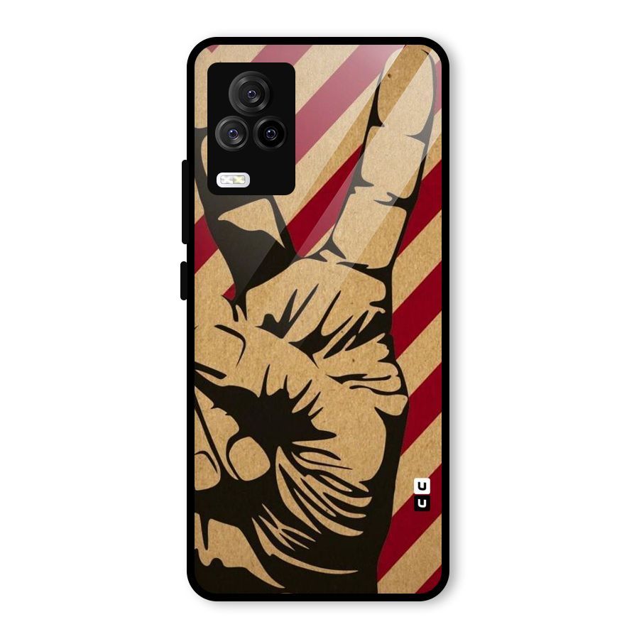Peace Stripes Glass Back Case for Vivo iQOO 7 Legend 5G