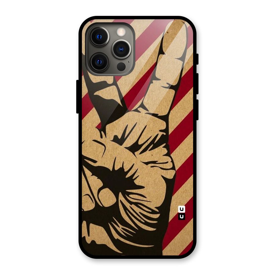 Peace Stripes Glass Back Case for iPhone 12 Pro Max