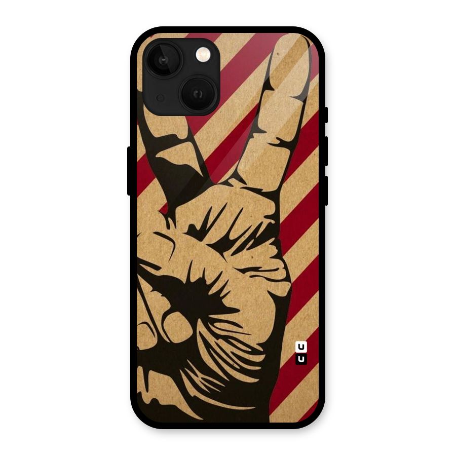 Peace Stripes Glass Back Case for iPhone 13