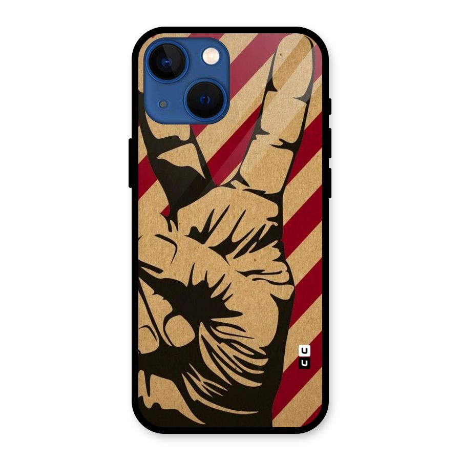 Peace Stripes Glass Back Case for iPhone 13 Mini