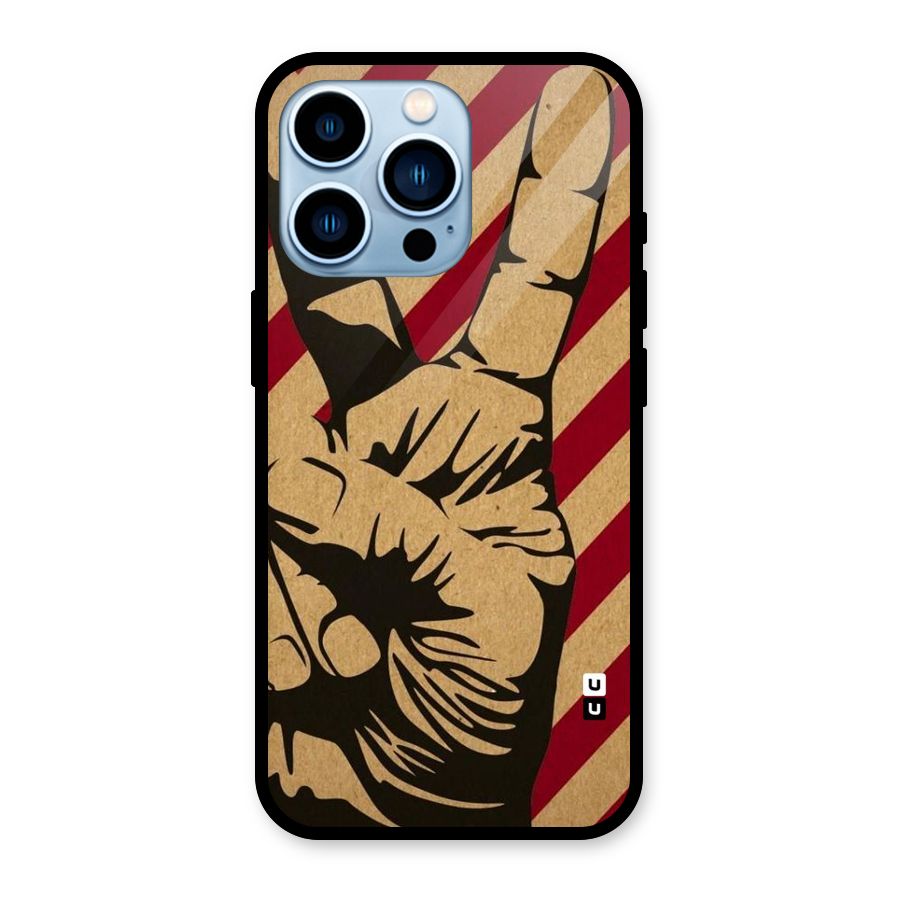 Peace Stripes Glass Back Case for iPhone 13 Pro