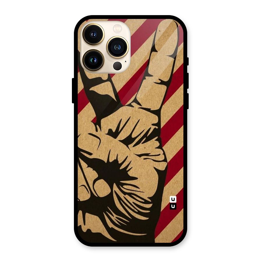 Peace Stripes Glass Back Case for iPhone 13 Pro Max
