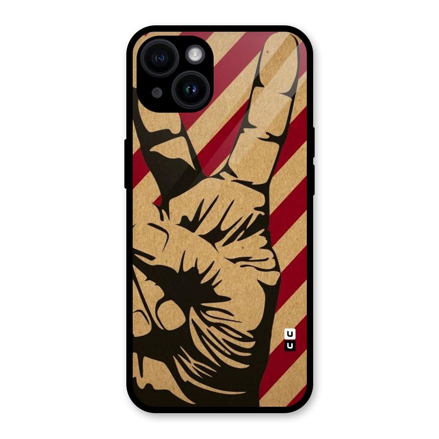 Peace Stripes Glass Back Case for iPhone 14