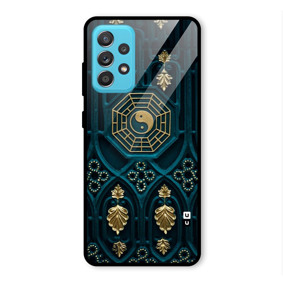 Peace Web Design Glass Back Case for Galaxy A52s 5G