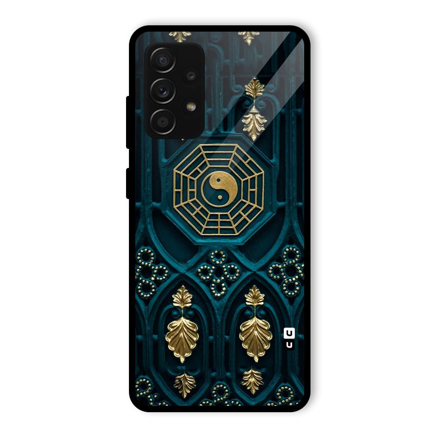 Peace Web Design Glass Back Case for Galaxy A53 5G