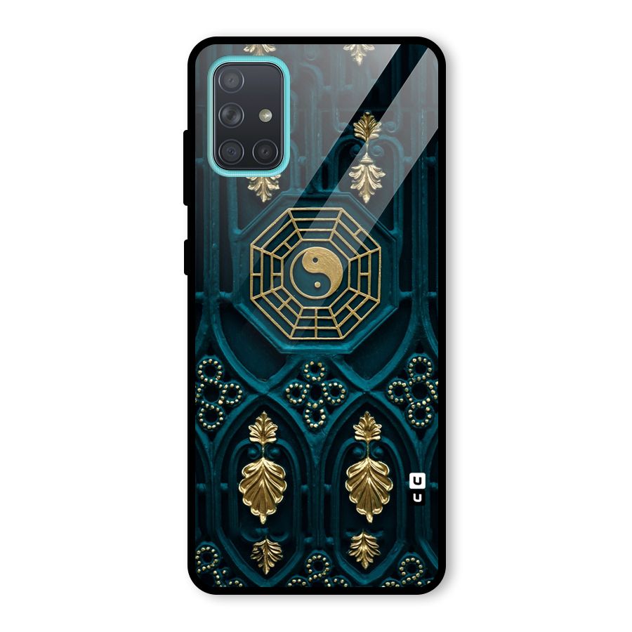 Peace Web Design Glass Back Case for Galaxy A71