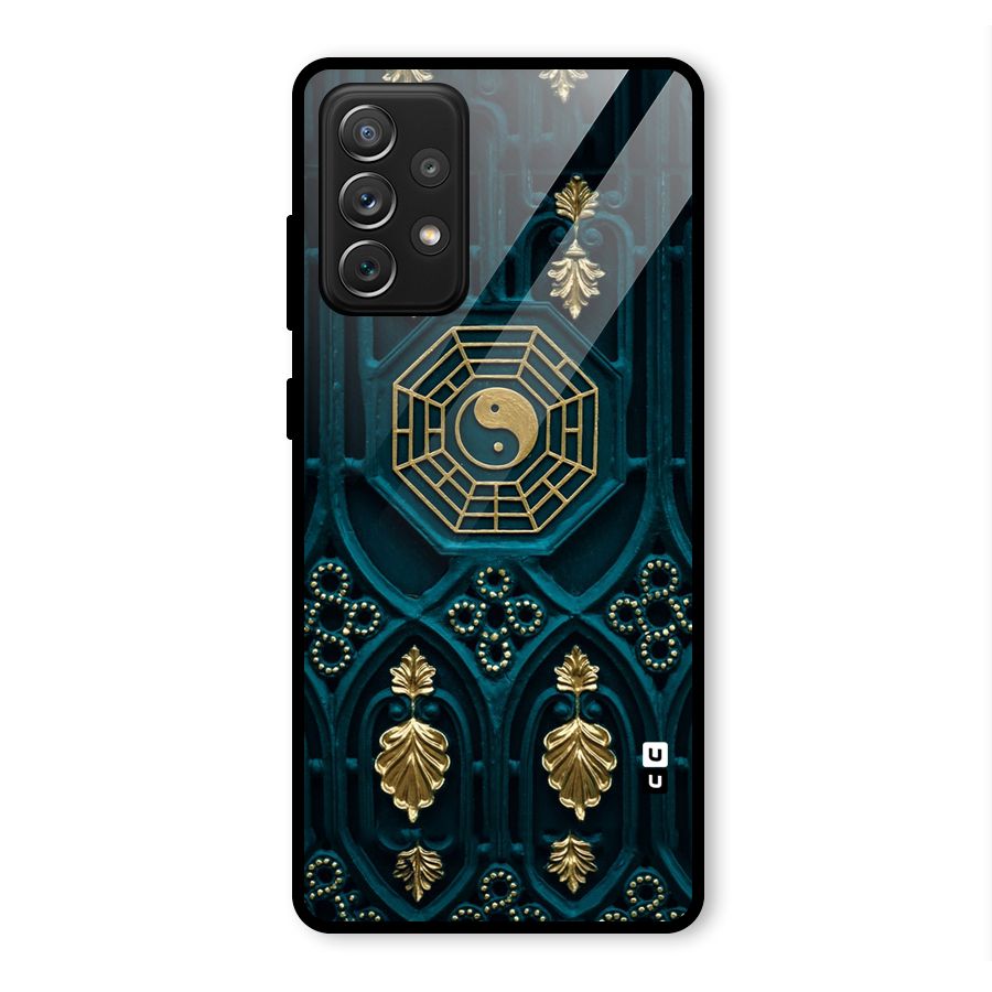 Peace Web Design Glass Back Case for Galaxy A72