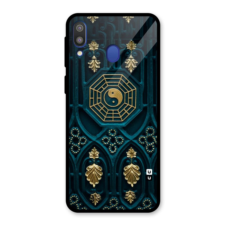 Peace Web Design Glass Back Case for Galaxy M20