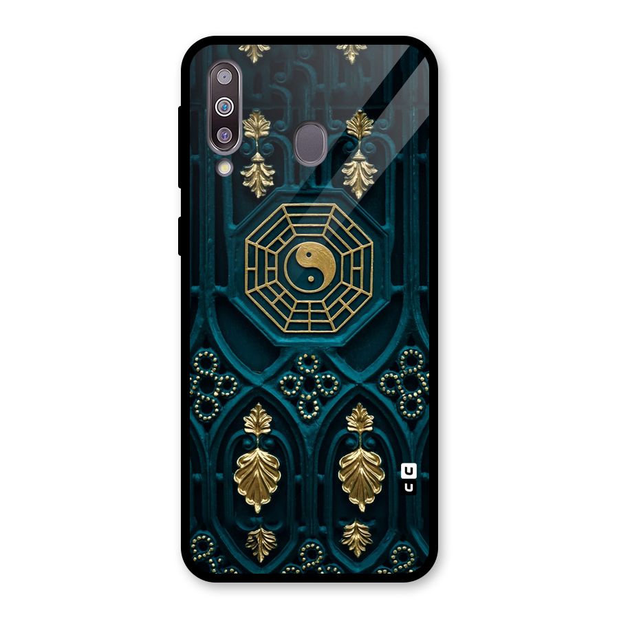 Peace Web Design Glass Back Case for Galaxy M30
